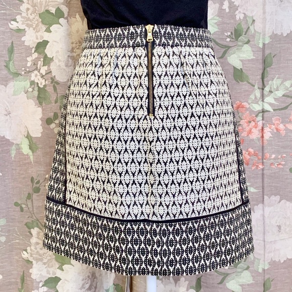 J. Crew Multi Textured Geometric Print Skirt - Picture 5 of 8